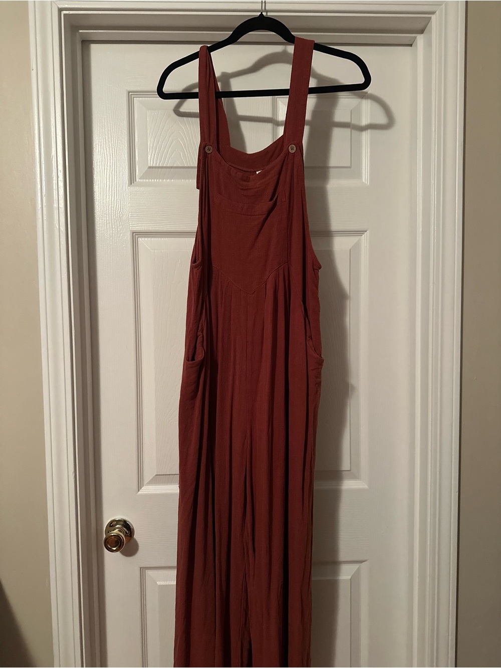 Rusty Red Women's Maternity Overalls